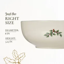 Spode Christmas Tree Round Serving Bowl - 8-Inch Ceramic Bowl For Pasta, Salad, Soup, And Side Dishes - Porcelain, Dishwasher & Microwave Safe -Spode GUEST 995869a7 40b9 45cb 92ed 918dad180856