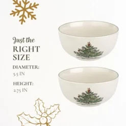 Spode Christmas Tree 5.5 Inch Fruit Salad Bowls, Set Of 4 -Spode GUEST 9b0e61db ecf6 4463 9a0c 6b4dfc170579