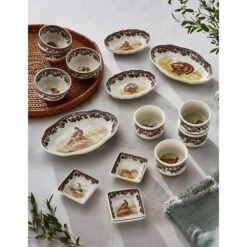 Spode Woodland Turkey Pickle Dish – 8.5 Inch Porcelain Serving Dish – Microwave, Oven, Freezer & Dishwasher Safe, Rustic Thanksgiving Serveware -Spode GUEST 9db3eed6 c2d1 43bb 97cc 00e452104b26
