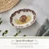 Spode Woodland Turkey Oval Fluted Dish - Porcelain Thanksgiving Tray, Serve Appetizers Or Desserts, 6 In - Oven, Microwave, Freezer Safe -Spode GUEST 9dbf6e68 a1ce 4ae4 89c2 bc95e3fdb696