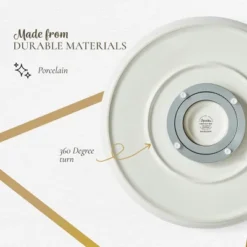 Spode Christmas Tree Lazy Susan - Polka Dot, Non Skid 360 Degree Rotation, Holiday Space Saver For Kitchen, Cabinet, Pantry -Spode GUEST 9ef17698 8848 4e52 ab17 4435e12cd689