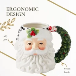 Spode Christmas Tree Santa Toby Mug - Festive Ceramic Coffee Mug With Decorative Santa Design - Ideal For Hot Beverages -Spode GUEST 9fa7d602 6c12 443e a361 321469ee096f