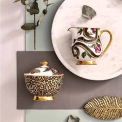 Spode Creatures Of Curiosity Sugar Bowl With Lid - 7oz Fine China Bowl With Hand-Painted 22-Carat Gold Decal & Leopard Motif -Spode GUEST a1db1a80 5bf9 4046 bb02 689f4940f057