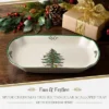 Spode Christmas Tree 11-Inch Rectangular Scalloped Tray, Stoneware Holiday Serving Platter - Festive Tableware - Dishwasher, Microwave, Freezer Safe -Spode GUEST a375802b 28b0 4477 b8c7 a55a8b0465a8