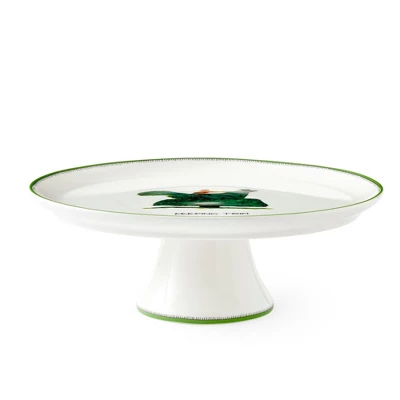 Spode Kit Kemp Doodle 10.7" Cake Stand, Keeping Trim Tagline, Fine China, Dishwasher Safe, Elegant Presentation, For Showcasing Cakes & Pastries 4 Spode Kit Kemp Doodle 10.7" Cake Stand, Keeping Trim Tagline, Fine China, Dishwasher Safe, Elegant Presentation, For Showcasing Cakes & Pastries - Image 2