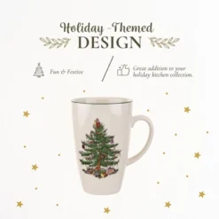 Spode Christmas Tree Latte Mug - 22 Oz Holiday Coffee Cup For Tea, Hot Cocoa, And More - Dishwasher & Microwave Safe Fine Earthenware Mug -Spode GUEST a5cd1e9b 4446 4c6f 8445 1fbe6df6e48a