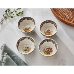 Spode Heritage Collection Woodland Animal Dip Bowls - Set Of 4 Porcelain, 4 Inch Snack Or Dessert Bowls, Dishwasher And Microwave Safe -Spode GUEST a8509ce0 2861 4de0 9bea 3dc7f3836642
