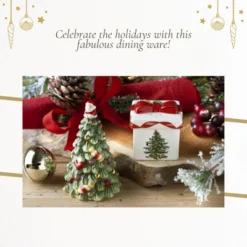 Spode Christmas Tree Tree And Gifta Salt And Pepper Shaker Set (2-Piece)- Holiday Kitchen & Table Décor - Festive Home Accent -Spode GUEST ac2c1d4e 06f1 41a4 9274 ca4770fece25