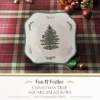 Spode Christmas Tree 9.5-Inch Square Salad Bowl - Ceramic Earthenware Serving Bowl - Festive Holiday Dinnerware With Iconic Christmas Tree Design -Spode GUEST ac9a4f28 ffa3 4d84 82ec 80fdd4bb993f