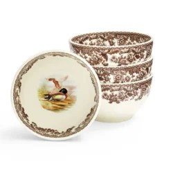 Spode Heritage Collection Woodland Animal Dip Bowls - Set Of 4 Porcelain, 4 Inch Snack Or Dessert Bowls, Dishwasher And Microwave Safe -Spode GUEST ae7dcf2c 56a3 4e35 9128 1a444d389016