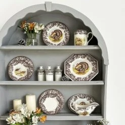 Spode Woodland Pheasant 16 Oz Mug - Fine Porcelain Rustic Drinkware With Historic Brown Floral Border, Microwave, Oven, Freezer & Dishwasher Safe -Spode GUEST af83d8f4 f988 4907 b912 3765903605d1 1