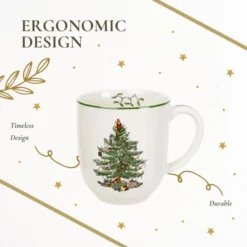 Spode Christmas Tree Cafe Mug - 14 Oz Ceramic Holiday Coffee Mugs - Festive Design With Santa And Christmas Tree Motif - Microwave & Dishwasher Safe -Spode GUEST afd835b1 b264 48b2 a440 72db3202e0f4