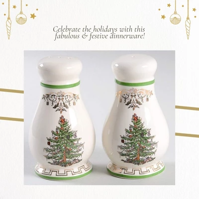 Spode Christmas Tree Gold Salt And Pepper Shaker Set, 2-Piece, Christmas Gift/Stocking Stuffer For Collectors & Holiday Enthusiasts 6 Spode Christmas Tree Gold Salt And Pepper Shaker Set, 2-Piece, Christmas Gift/Stocking Stuffer For Collectors & Holiday Enthusiasts - Image 4