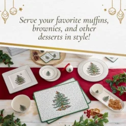Spode Portmeirion Christmas Tree 12-Inch Polka Dot Dessert Tray - Holiday Serving Platter, Christmas Tree & Polka Dots - Dishwasher, Microwave, Freezer Safe -Spode GUEST b2da9b37 089f 4faa 87de 26de0b45269f