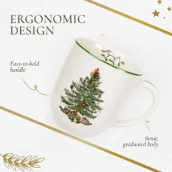 Spode Christmas Tree Cafe Mug (Set Of 4) - 14 Oz Ceramic Holiday Coffee Mugs For Tea, Hot Chocolate, Lattes - Microwave & Dishwasher Safe -Spode GUEST b30e3054 075e 4406 aab7 8b17b866c5df