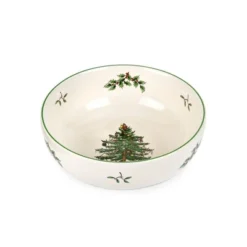 Spode Christmas Tree Individual Fruit Bowl - 7 Inch Porcelain Oatmeal, Salad, Soup, Cereal, Breakfast, Dessert Bowl - Microwave & Dishwasher Safe -Spode GUEST b5c5f7e2 e703 4d83 9134 3426ae0d96e6