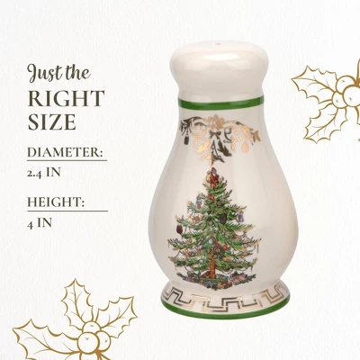 Spode Christmas Tree Gold Salt And Pepper Shaker Set, 2-Piece, Christmas Gift/Stocking Stuffer For Collectors & Holiday Enthusiasts 8 Spode Christmas Tree Gold Salt And Pepper Shaker Set, 2-Piece, Christmas Gift/Stocking Stuffer For Collectors & Holiday Enthusiasts - Image 6