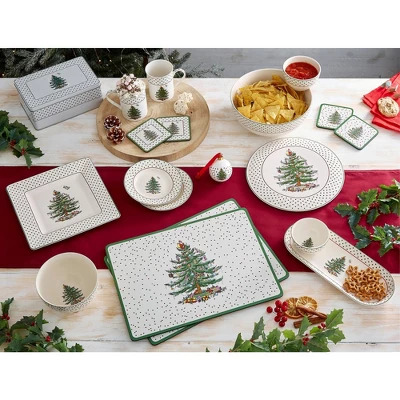 Spode Christmas Tree 6" Polka Dot Tidbit Plates (Set Of 4) - Appetizer Plates With Festive Polka Dot Border - Dishwasher & Microwave Safe Porcelain 7 Spode Christmas Tree 6" Polka Dot Tidbit Plates (Set Of 4) - Appetizer Plates With Festive Polka Dot Border - Dishwasher & Microwave Safe Porcelain - Image 5
