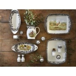 Spode Woodland Turkey 16 Oz Mug - Fine Porcelain With Historic Brown Floral Border, Thanksgiving Drinkware For Hot Beverages, Microwave & Freezer Safe -Spode GUEST c0ce306b 286c 47c0 9cdf 5de222059892