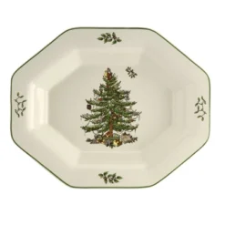 Spode Christmas Tree Octagonal Server - 9.5 Inch Earthenware Serving Tray - Festive & Versatile Christmas Tableware For Hosting Seasonal Gatherings -Spode GUEST c219f65a e601 48c0 b343 1e7e509438ef