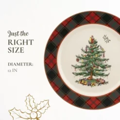 Spode Christmas Tree Tartan 12" Buffet Plate - Classic Christmas Design With Tartan Border - Dishwasher, Microwave, Freezer Safe 12 Spode Christmas Tree Tartan 12" Buffet Plate - Classic Christmas Design With Tartan Border - Dishwasher, Microwave, Freezer Safe -Spode GUEST c3e7305d 214f 4884 adbf 99491f72076d