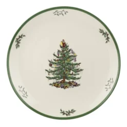 Spode Christmas Tree Round Platter - 14-Inch Holiday Serving Plate - Classic Christmas Dinnerware With Green Accents - Dishwasher & Microwave Safe -Spode GUEST c4dca903 c5ab 4b9e 8327 bdce40a038bc