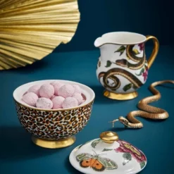 Spode Creatures Of Curiosity Sugar Bowl With Lid - 7oz Fine China Bowl With Hand-Painted 22-Carat Gold Decal & Leopard Motif -Spode GUEST c9999e50 bd44 4ab4 a9e2 ca2e1c38b1ce