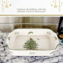Spode Christmas Tree Rectangular Handled Dish -Spode GUEST cae84253 4b03 41fc a660 8e947d2cc1b7