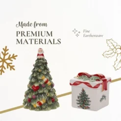Spode Christmas Tree Tree And Gifta Salt And Pepper Shaker Set (2-Piece)- Holiday Kitchen & Table Décor - Festive Home Accent -Spode GUEST cc2bec70 4f81 42a9 9319 f043da46857f