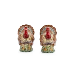 Spode Woodland Festive Turkey Salt & Pepper Shakers - Figural Thanksgiving Table Decor, Adds Holiday Flair & Functionality - 3.5" Tall, Hand Wash -Spode GUEST cdec7b2c 83a8 4b7a 8526 7ee3daeca665