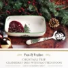 Spode Christmas Tree Cranberry Sauce Serving Dish With Slotted Spoon (8"x 4.25") - Server With Holiday Motif - Dishwasher, Microwave, Freezer Safe -Spode GUEST cfb32bc3 2558 41b5 8103 cfcc6c9de6d5