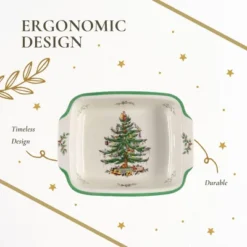Spode Christmas Tree Rectangular Handled Dish -Spode GUEST d45fe820 99d1 4099 876d d7a0afac0c2a