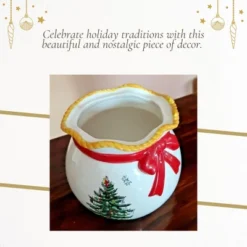Spode Christmas Tree Candy Bowl With Lid, 8" Fine Earthenware Christmas Candy Storage Jar - Great For Festive Decor & Gifting -Spode GUEST d5a77449 6f43 4701 8d35 c1285c1813db