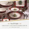 Spode Christmas Tree Tartan 2-Tiered Server, Holiday Cupcake Stand, Dessert Display Set, Earthenware Serving Platter, 10" & 8" Plates, Dishwasher Safe -Spode GUEST d73f5677 d271 4fc9 be33 7f2ade2a41ba