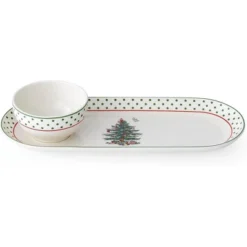 Spode Christmas Tree 2-Piece Polka Dot Chip And Dip Serving Set - 13-Inch Oval Plate With Dip Bowl - Porcelain, Dishwasher, Microwave, Freezer Safe 15 Spode Christmas Tree 2-Piece Polka Dot Chip And Dip Serving Set - 13-Inch Oval Plate With Dip Bowl - Porcelain, Dishwasher, Microwave, Freezer Safe -Spode GUEST d7eae87c e6ba 4ef5 86dd 936949dbb4af