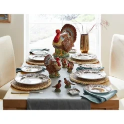 Spode Woodland Festive Turkey Salt & Pepper Shakers - Figural Thanksgiving Table Decor, Adds Holiday Flair & Functionality - 3.5" Tall, Hand Wash -Spode GUEST dbd2e722 1c8a 4b84 9940 e7bf574c8507 1