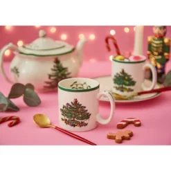 Spode Christmas Tree Mug, 9oz Ceramic Festive Christmas Coffee Mug - Microwave, Oven, Freezer & Dishwasher Safe - Holiday Tea Mug -Spode GUEST dc02d252 a1cd 48b4 82c7 f74b61fe4d9d