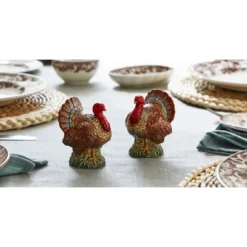 Spode Woodland Festive Turkey Salt & Pepper Shakers - Figural Thanksgiving Table Decor, Adds Holiday Flair & Functionality - 3.5" Tall, Hand Wash -Spode GUEST ddadce1f f73c 460c 9be4 11cc83494236