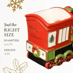 Spode Christmas Tree Train Engine, 9.75 Inch Figural Train Engine Dish - Fine Earthenware Christmas Candy Bowl - Collectible Holiday Tableware 13 Spode Christmas Tree Train Engine, 9.75 Inch Figural Train Engine Dish - Fine Earthenware Christmas Candy Bowl - Collectible Holiday Tableware -Spode GUEST dfc451cc 6e35 4a61 9980 7e111753518e