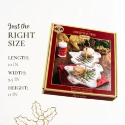 Spode Christmas Tree 2-Tiered Server, Tree-Shaped - Holiday Cupcake Stand, Dessert Display Set, Porcelain Serving Platter, 10" & 8", Dishwasher Safe -Spode GUEST e09ce6c7 30b5 45a5 9006 5262c6276d60
