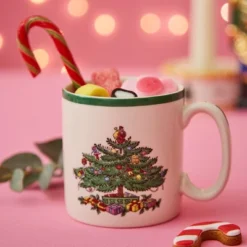 Spode Christmas Tree Mug, 9oz Ceramic Festive Christmas Coffee Mug - Microwave, Oven, Freezer & Dishwasher Safe - Holiday Tea Mug -Spode GUEST e3c6ee3c 975f 43a8 8909 1224b705cdc9