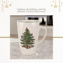 Spode Christmas Tree Latte Mug - 22 Oz Holiday Coffee Cup For Tea, Hot Cocoa, And More - Dishwasher & Microwave Safe Fine Earthenware Mug -Spode GUEST e3e05789 1b95 4d69 8f83 126aeb3ac90f