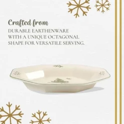 Spode Christmas Tree Octagonal Server - 9.5 Inch Earthenware Serving Tray - Festive & Versatile Christmas Tableware For Hosting Seasonal Gatherings -Spode GUEST e77384fb b40c 43d6 8d10 2373eec54226