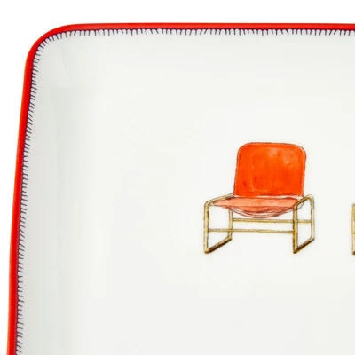 Spode Kit Kemp 12" Doodles Serving Platter, Spaced Out Tagline, Fine China, Dishwasher Safe, Ideal For Sandwiches, Snacks, And Appetizers 4 Spode Kit Kemp 12" Doodles Serving Platter, Spaced Out Tagline, Fine China, Dishwasher Safe, Ideal For Sandwiches, Snacks, And Appetizers - Image 2