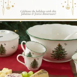 Spode Christmas Tree Punch Cups - Set Of 2 Holiday Mugs - 8 Oz Porcelain Cups With Scalloped Rim, Christmas Design - Microwave & Dishwasher Safe -Spode GUEST eb12806e 6a7a 4695 9aa3 baab104a2b1e