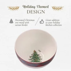 Spode Christmas Tree Tartan Rice Bowl - Soup Bowls For The Holidays, Christmas Kitchen Bowls - Ceramic Cereal Bowl - 6-Inch 9 Spode Christmas Tree Tartan Rice Bowl - Soup Bowls For The Holidays, Christmas Kitchen Bowls - Ceramic Cereal Bowl - 6-Inch -Spode GUEST ee50dd4e 62cb 46bd b788 847481a2a059
