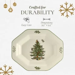 Spode Christmas Tree Octagonal Server - 9.5 Inch Earthenware Serving Tray - Festive & Versatile Christmas Tableware For Hosting Seasonal Gatherings -Spode GUEST ee5514ab d405 45ee a05c 45e7e0a5c62f