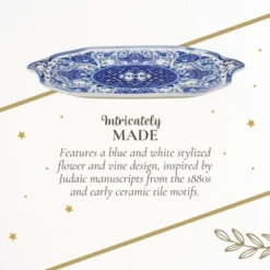 Spode Judaica Collection Matzoh Plate - Blue & White Floral Ceramic Inspired By 1880's Judaic Manuscripts - 11.5 Inch - Microwave & Dishwasher Safe 13 Spode Judaica Collection Matzoh Plate - Blue & White Floral Ceramic Inspired By 1880's Judaic Manuscripts - 11.5 Inch - Microwave & Dishwasher Safe -Spode GUEST f0a41a4a 7dd1 41e9 9076 7ed298f4f347