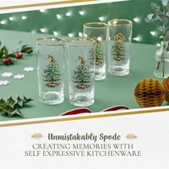 Spode Christmas Tree 15oz Highball Glasses, Set Of 4 - Gold-Rimmed Elegant Holiday-Themed Glassware, Festive Holiday Drinkware For Christmas Parties 13 Spode Christmas Tree 15oz Highball Glasses, Set Of 4 - Gold-Rimmed Elegant Holiday-Themed Glassware, Festive Holiday Drinkware For Christmas Parties -Spode GUEST f163706e 540b 4e66 b254 ee3c38ccf697
