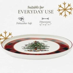 Spode Christmas Tree Lazy Susan - Tartan Plaid, Non Skid 360 Degree Rotation, Holiday Space Saver For Kitchen, Cabinet, Pantry -Spode GUEST f16d105f 8276 4c73 97ec 42faca47910c